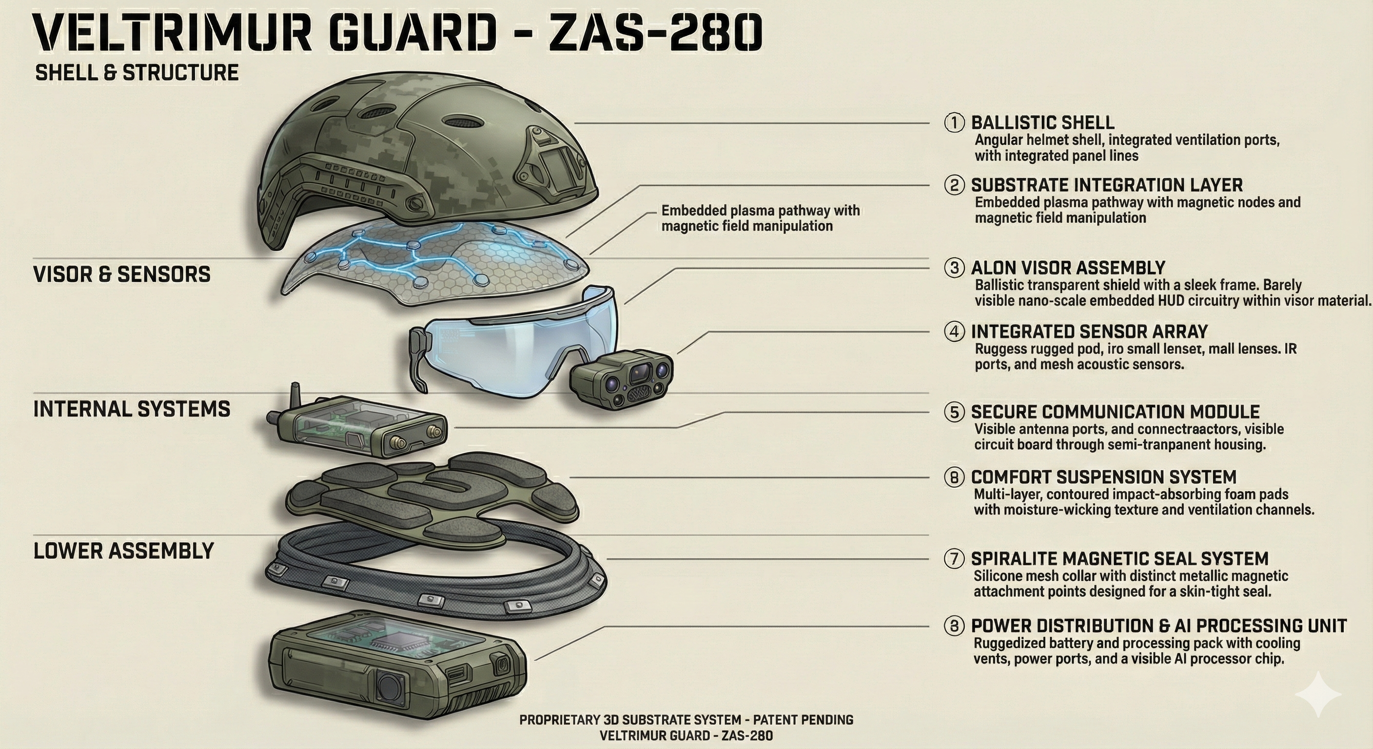 Veltrimur Guard Technical Cutaway